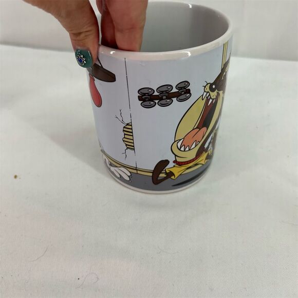 Warner Bros 1996 Looney Tunes "My Dad's A Champ" Tweety & Sylvester XL Mug - Picture 3 of 8